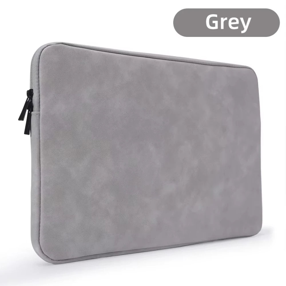 PU Sheepskin Leather Fabric Waterproof Leather 9.7-15.6 inch Tablet PC Carrying Case Protective Notebook Shockproof Cover