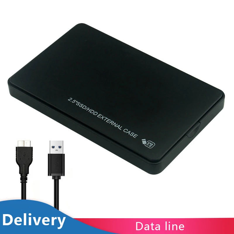 T43 Case Hd Externo USB 3 0 For 2.5 Inch SATA2 3 Hard Drive Box Mobile HDD Case With Cable Support 6TB High Speed HDD Enclosure