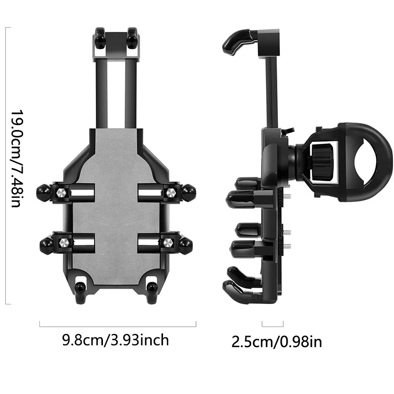 Motorcycle, Bicycle, Electric Vehicle Riding Mobile Phone Holder, Anti-shock And Anti-drop