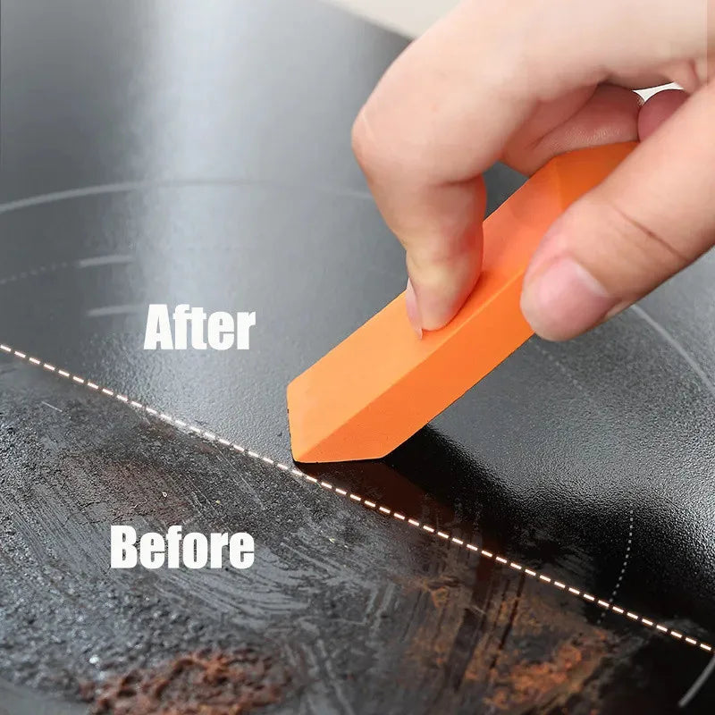 1pcs Limescale Eraser Bathroom Glass Rust Remover Rubber Eraser Household Kitchen Cleaning Tools For Pot Scale Rust Brush
