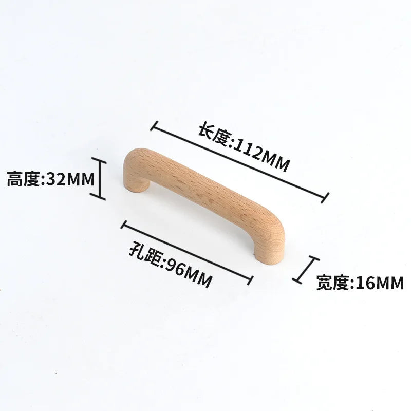 VARMSTUGA Kitchen Cabinet Handle Drawer Solid Wood Furniture Wooden Door Drawer Knobs Cupboard Handles for Furniture