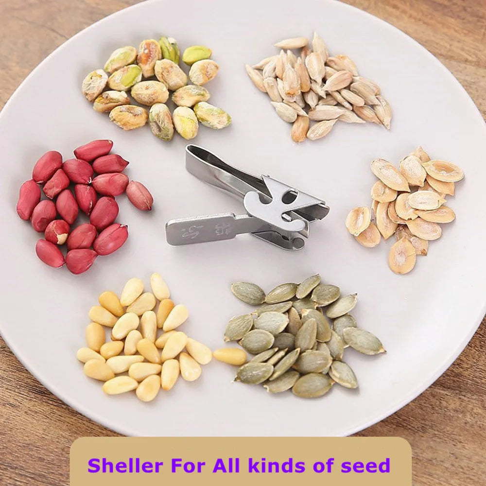 Wonderlife Sheller Nuts Opener Melon Seed Plier Clamp Pistachio Opener Sunflower Seeds Peeler Walnut Pine Cracker Kitchen Tools
