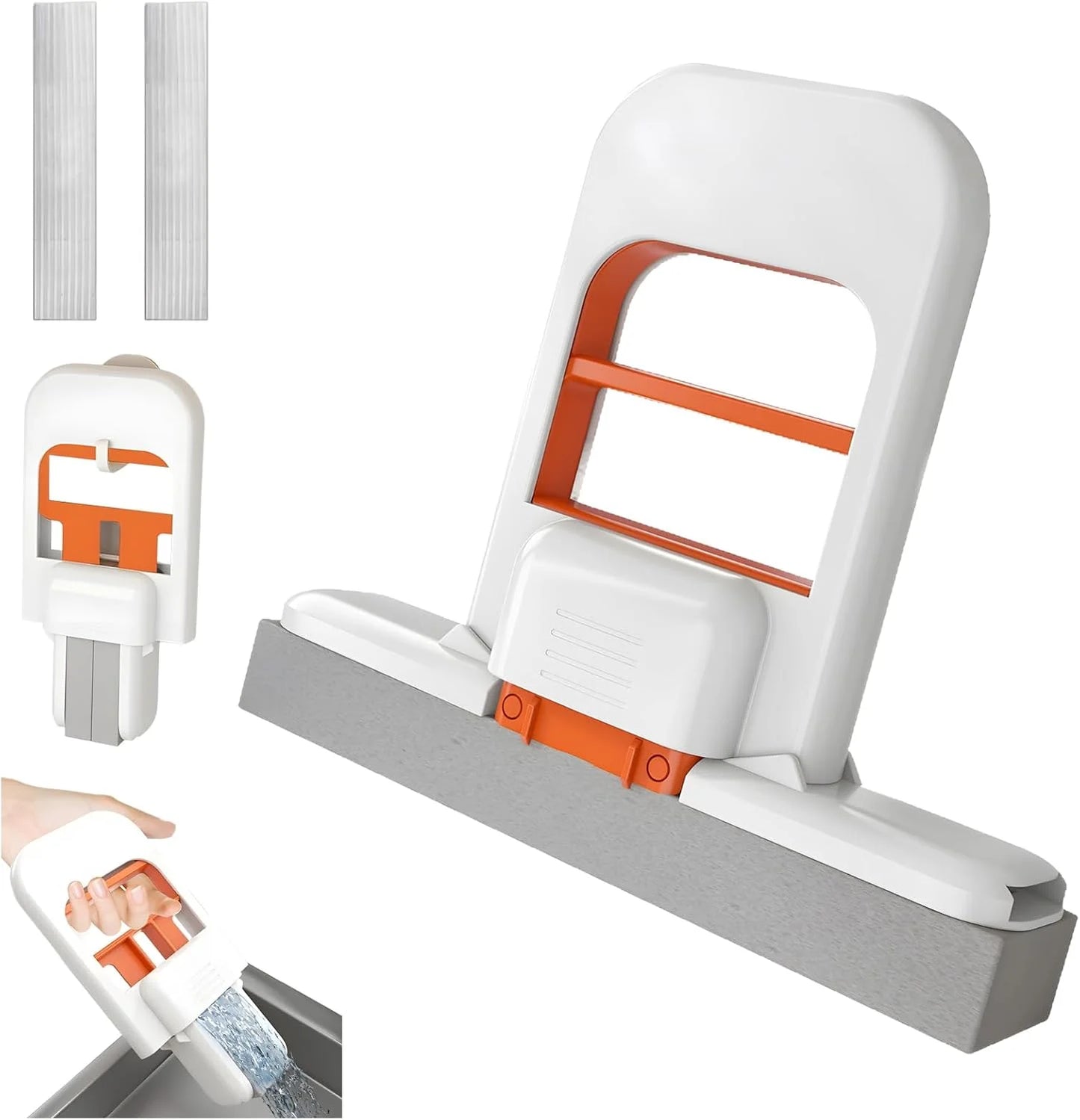 Portable Handheld Cleaning Mop Mini Foldable Desktop Mop Home Replacement for Bathroom Kitchen Desktop Glass Living Room Car