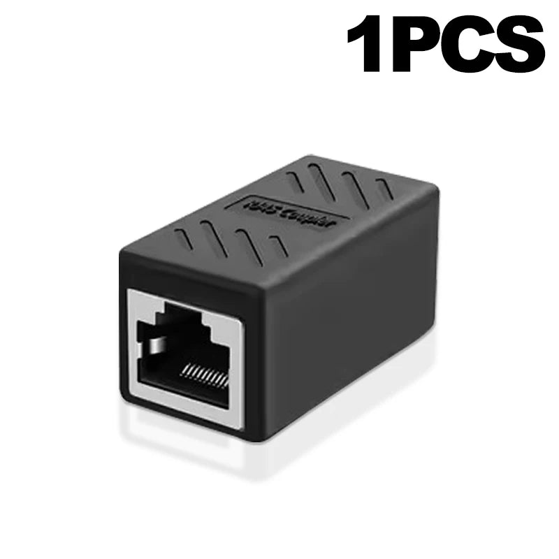 RJ45 Coupler Cat7 Cat6 Ethernet Adapter Gigabit Interface Network Extender Convertor Female to Female Connector Extension Cable