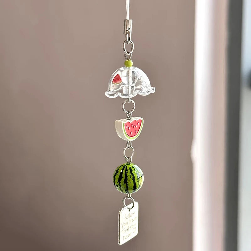 1PC Japanese Wind Bell Japan Wind Chime Handmade Glass Furin Home Spa Kitchen Office Decor Sakura Cherry Blossom Pattern Pendant