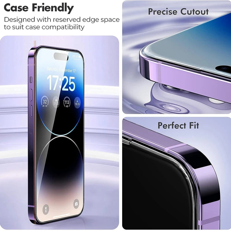 Tempered Glass for iPhone 14 Pro 15 16 17 18 13 12 11 Pro Max Screen Protector for iPhone 15 Pro Mica for iPhone 13 14 Pro Glass