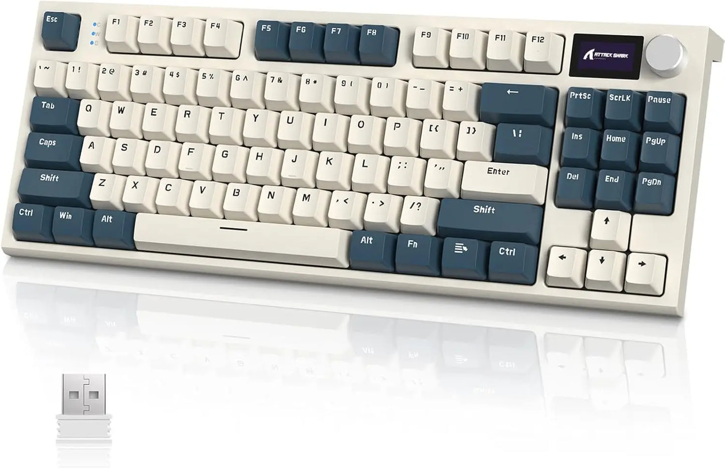 ATTACK SHARK K86 RGB 75% Wireless Gasket Mechanical Keyboard,3-Mode Bluetooth5.0/2.4G/USB-C Hot Swappable Gaming Keyboard