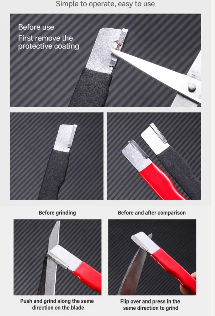 Manual Knife Scissors Sharpener Portable Quick Sharpening Tool for Home Kitchen Garden Pruning Shears Blade Sharpening Accessory