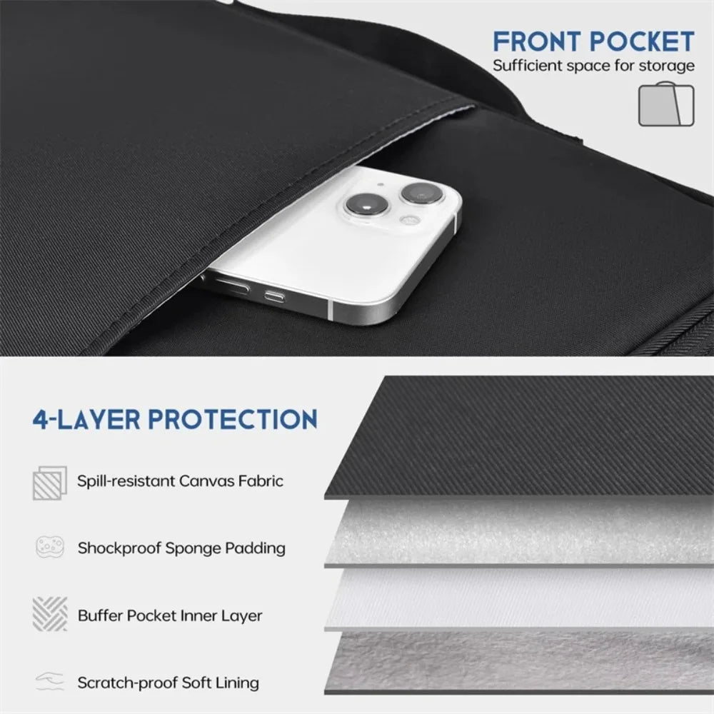 Waterproof Shockproof Handle Bag, Laptop Sleeve Case for Macbook Air, 11, 12, 13, 13.6 Inch, M4, M3, M2 Chip, Cover Accessories