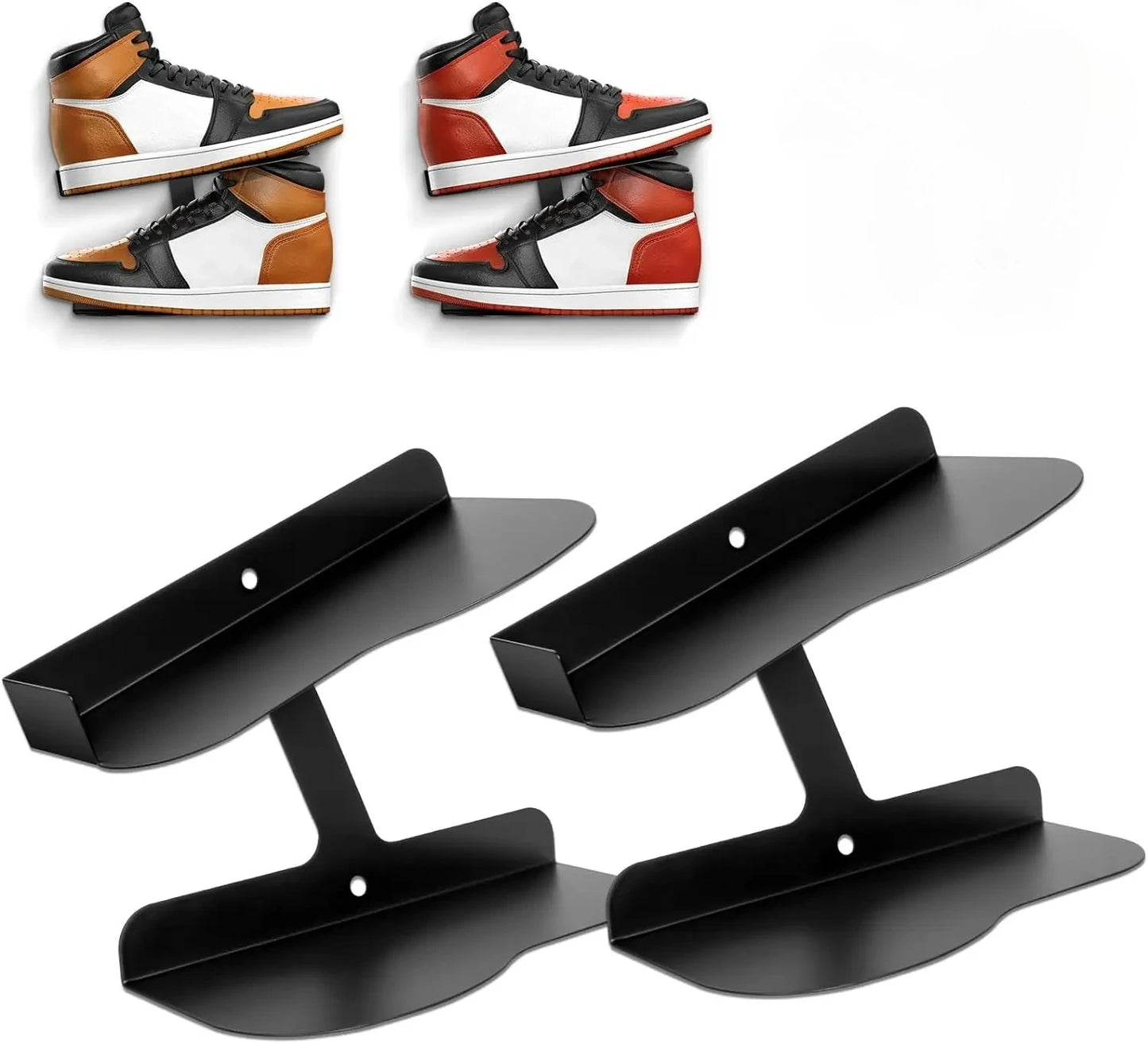H-shaped Shoe Rack Wall Mounted Floating Shoe Display Shelves Sneaker Holders for Shoe Collectors Advertising Exhibition