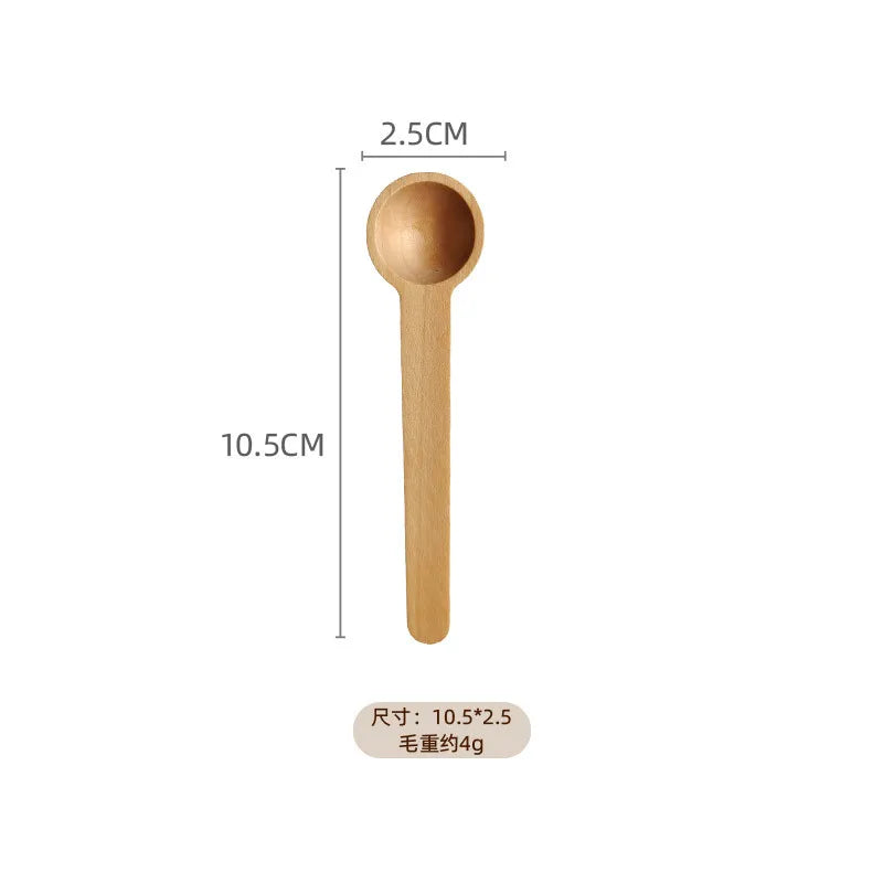 5Pcs Mini Wooden Spoons Kitchen Cooking Seasoning Honey Bean Salt Spice Jars Measuring Scoops Coffee Tea Spoon Tableware