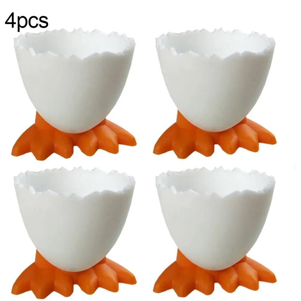 1/2/4Pcs Cute Creative Egg Cup Holder Egg Holder Opener Separator Boiled Eggs Container Kitchen Supplies