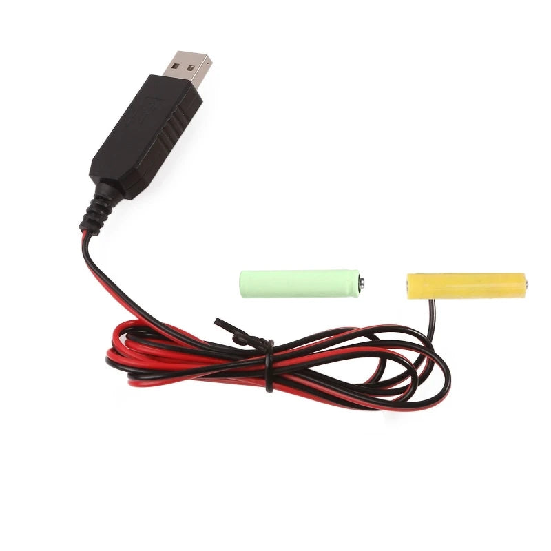 USB 5V to 3V (2x1.5V) LR03 AAA Dummy Battery Eliminators Cable for Remote Control Radio LED Light