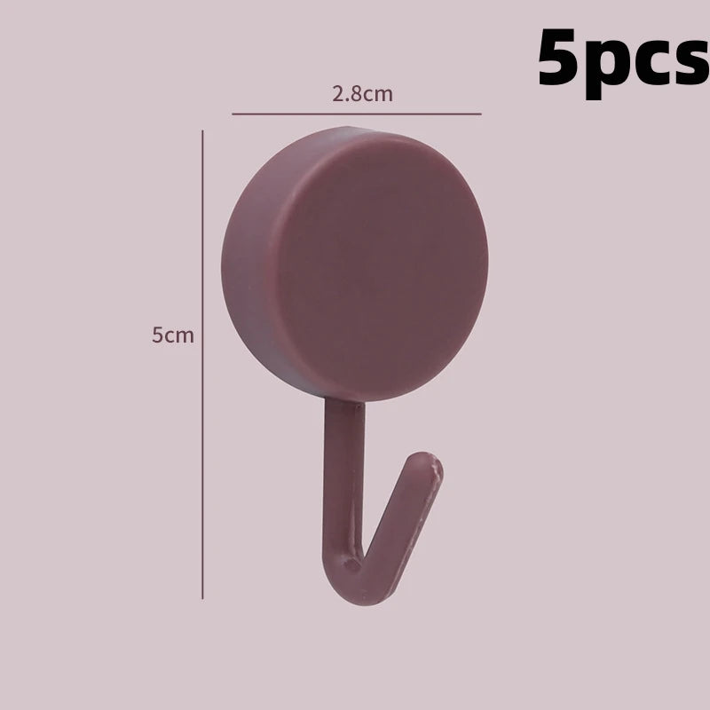 Self Adhesive Wall Hook Strong Without Drilling Coat Bag Bathroom Door Kitchen Towel Hanger Hooks Home Storage Accessories