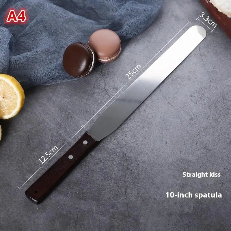 4/6/8/10 Inch Stainless Steel Cake Spatula Butter Cream Icing Frosting Knife Smoother Brush Kitchen Pastry Cake Decoration Tools
