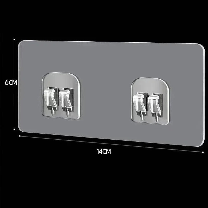 Transparent Hanging Shelf Hooks Wall Storage Rack Fixing Patch Strong Self-Adhesive Snap For Kitchen Bathroom Gadgets