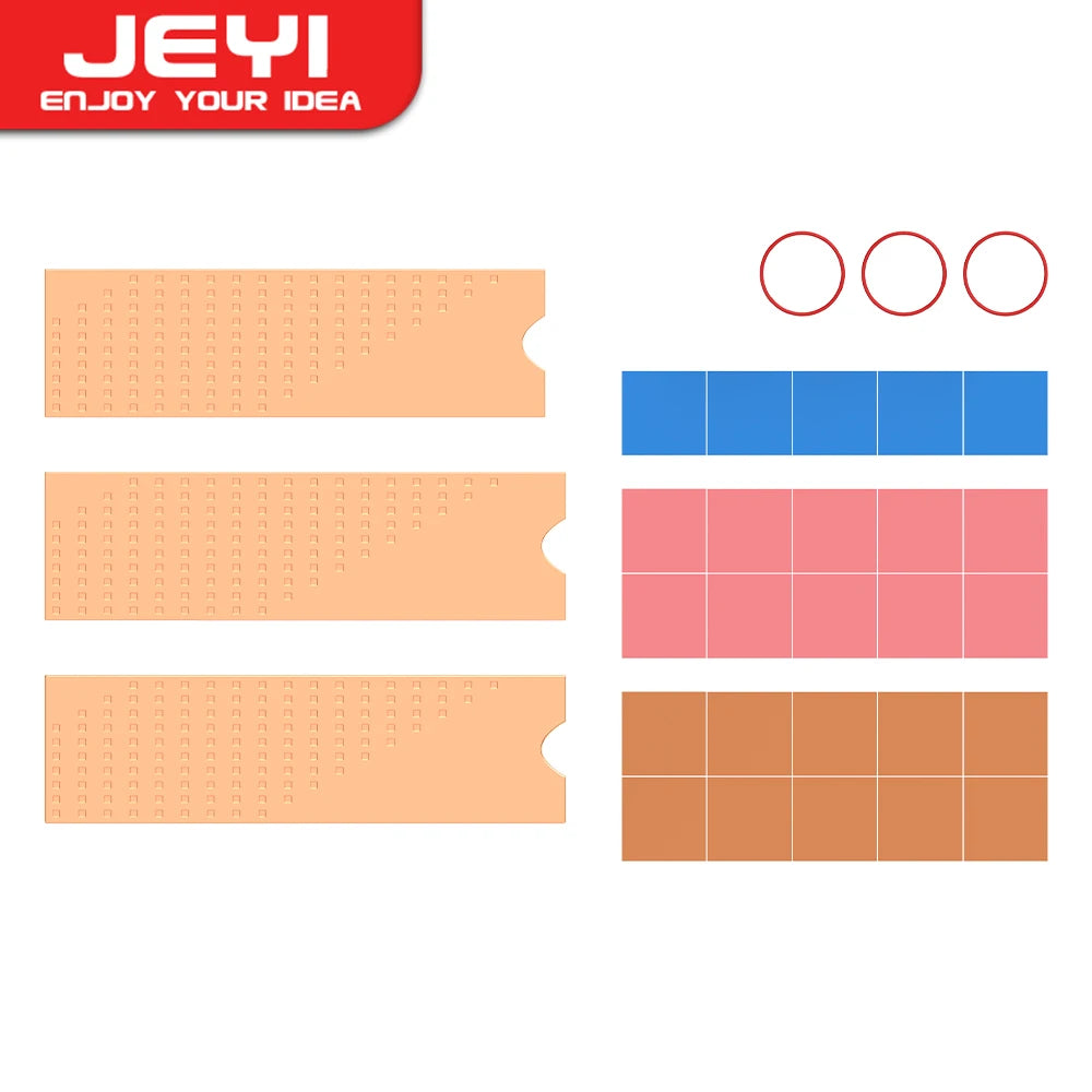 Clearance_JEYI Copper M.2 HeatSink, 3pcs 2280 SSD Copper Cooler Solid State Disk Radiator with Thermal Silicone Pad for Laptop D