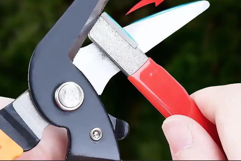 Professional Kitchen Knife Sharpener - Tungsten & Diamond Ceramic Sharpening Stone For All Blades, Including Garden Shears