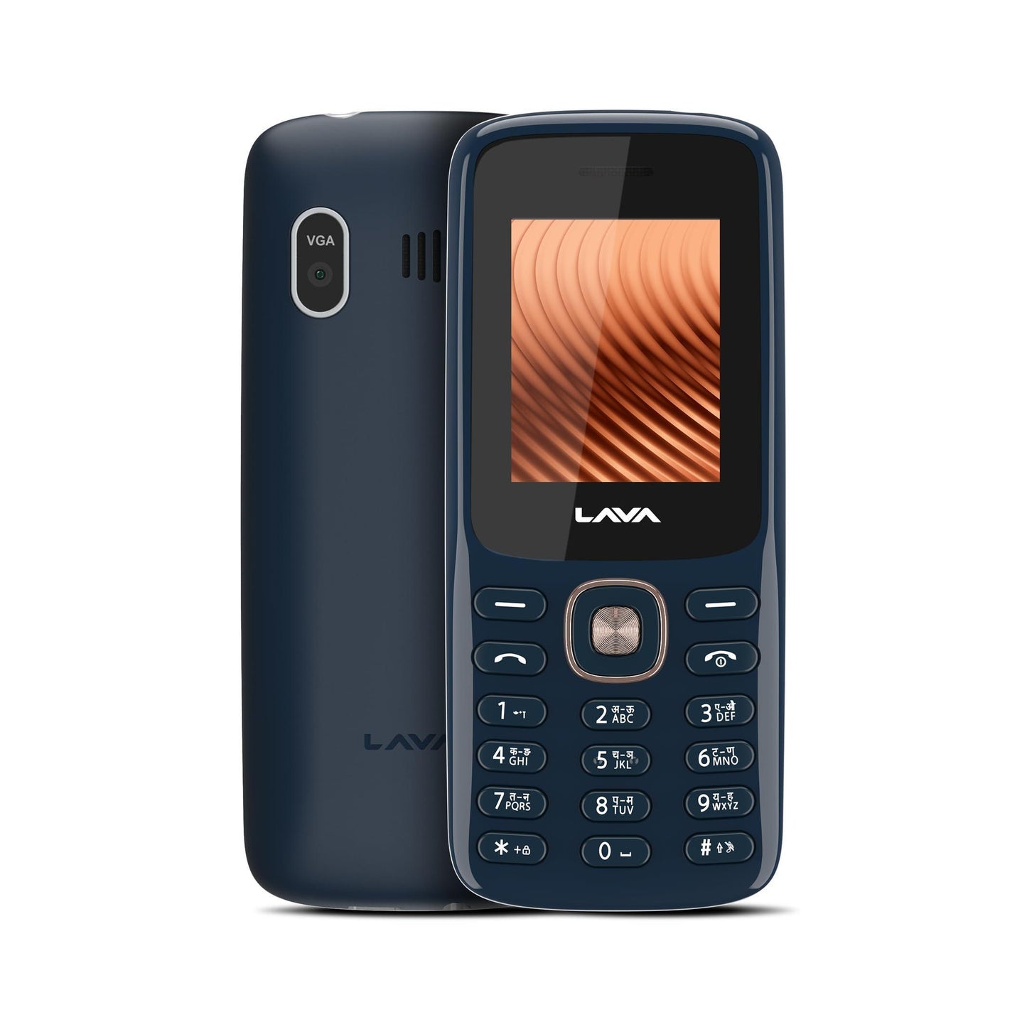 Lava All-New A1 Copper Keypad Mobile Phone with Long Lasting Smart AI Battery | 1.77inch Display | Bluetooth Support | Military Grade Certified | 32 GB Expandable Memory | (Blue Silver) - Triveni World