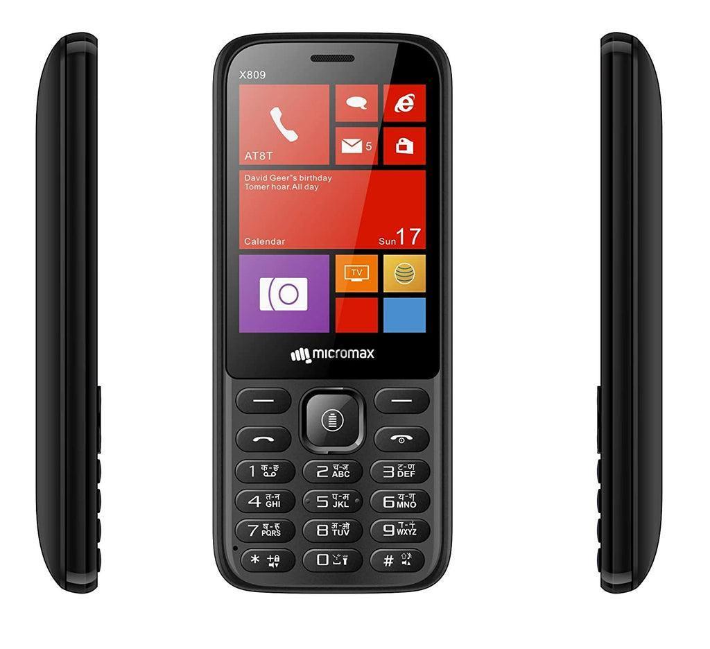 Micromax X809 (Blue) 32 MB RAM | 32 MB ROM 1000 mAh Battery Refurbished - Triveni World
