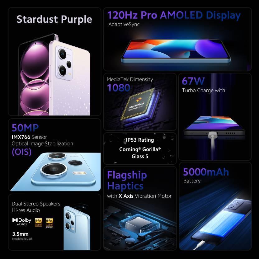 REDMI Note 12 Pro 5G (Stardust Purple, 128 GB) (6 GB RAM) - Triveni World