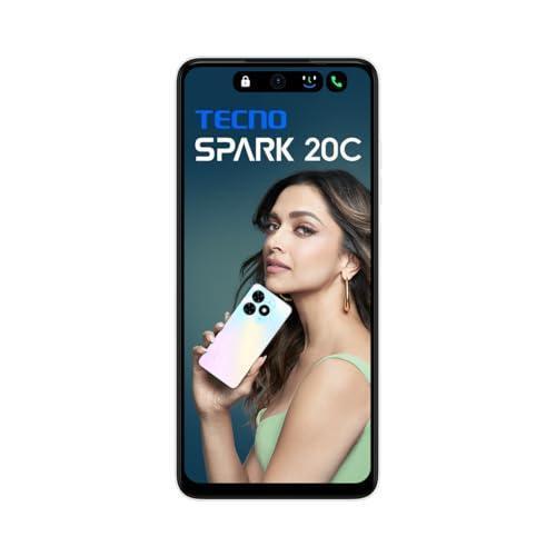 (Refurbished) TECNO Spark 20C | Mystery White, (16GB*+128GB) | 50MP Main Camera + 8MP Selfie| 90Hz Dot-in Display with Dynamic Port & Dual Speakers with DTS | 5000mAh Battery |18W Type-C | Helio G36 Processor - Triveni World