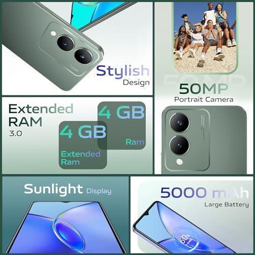 (Refurbished) vivo Y17s (Forest Green, 4GB RAM, 64GB Storage) with No Cost EMI/Additional Exchange Offers - Triveni World