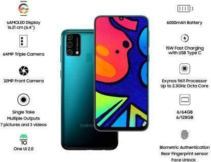 Samsung Galaxy F41 (Fusion Green, 6GB RAM, 128GB Storage) - Refurbished - Triveni World