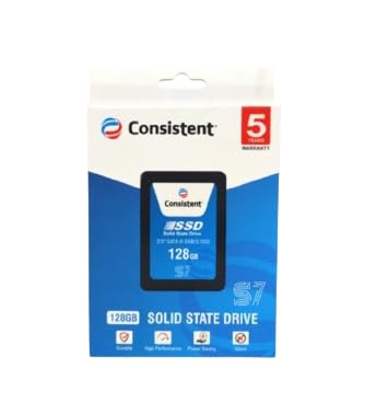 Consistent SSD 128GB 2.5 Inch SATA Internal SSD - Read: 550MB/s & Write: 500MB/s - Solid-State Drive 5 Year Warranty