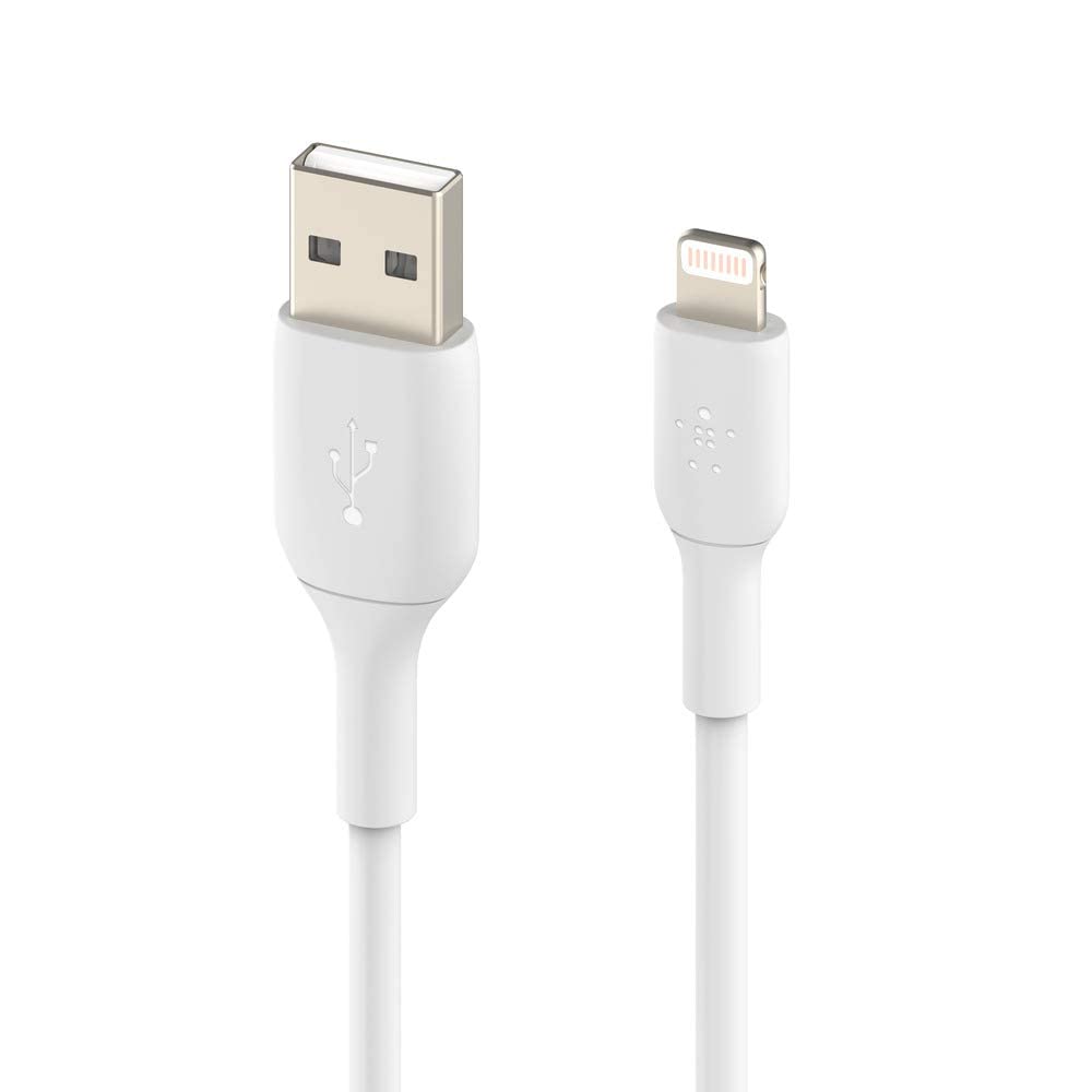 Belkin Apple Certified PVC Lightning to USB-A Charge and Sync Cable, 3.3 Feet / 1 Meters, White
