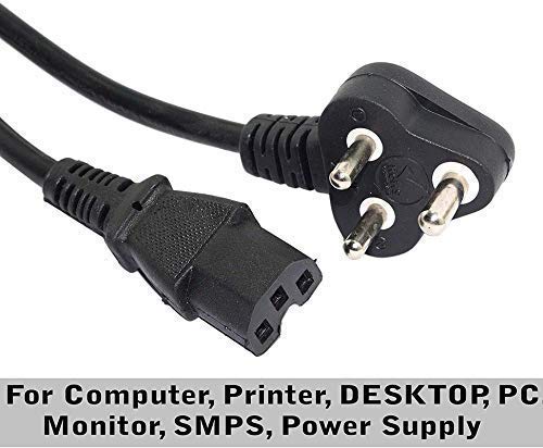 JGD Products Computer Power Cable Cord for Desktops PC and Printers/Monitor Smps Power Cable Iec Mains Power Cable (Black) (3M- Black)