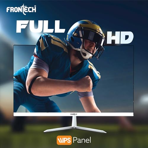 FRONTECH Ultima Series 24.5 Inch LED Monitor| Refresh Rate 100Hz, IPS Panel | Full HD 1080p, Bezel Less Design | HDMI & VGA Ports (MON-0087, White)