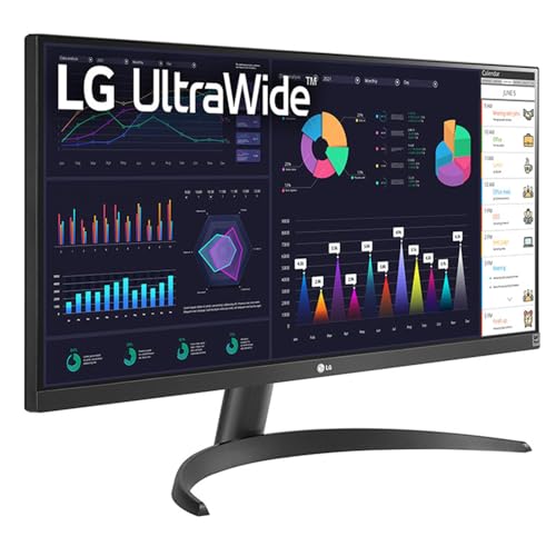 LG 29WQ500 (29 inch) UltraWide FHD (2560 x 1080) IPS Monitor with AMD FreeSync™, 100Hz, 1ms, HDR10, OnScreen Control & Dual Controller, 3-Side Virtually Borderless, Dynamic Action Sync - Black