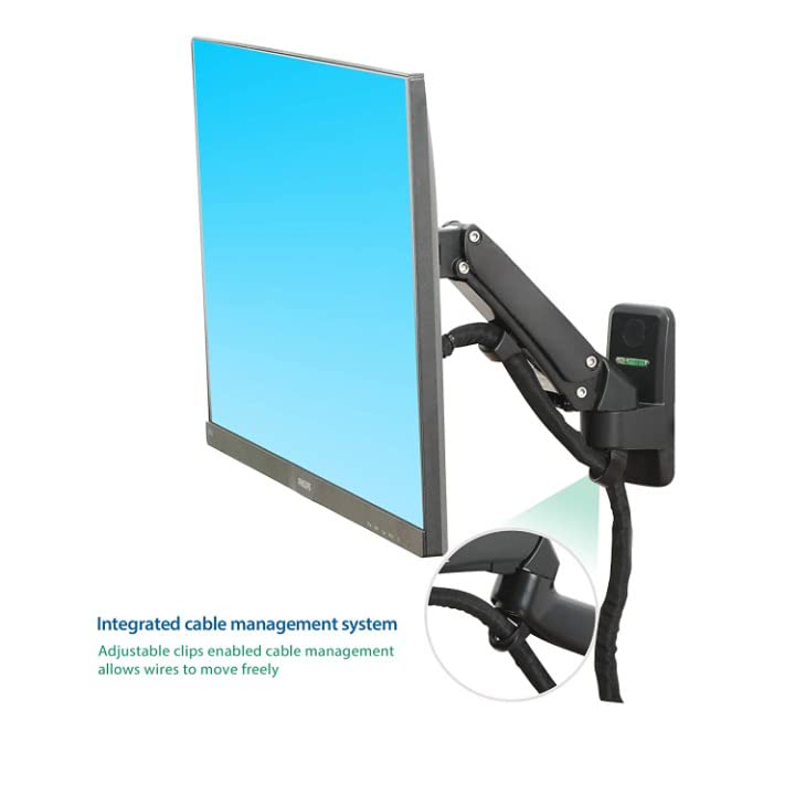 17-27 Inch Gas Spring TV Monitor Wall Mount Bracket Full Motion Articulating Swivel for Display