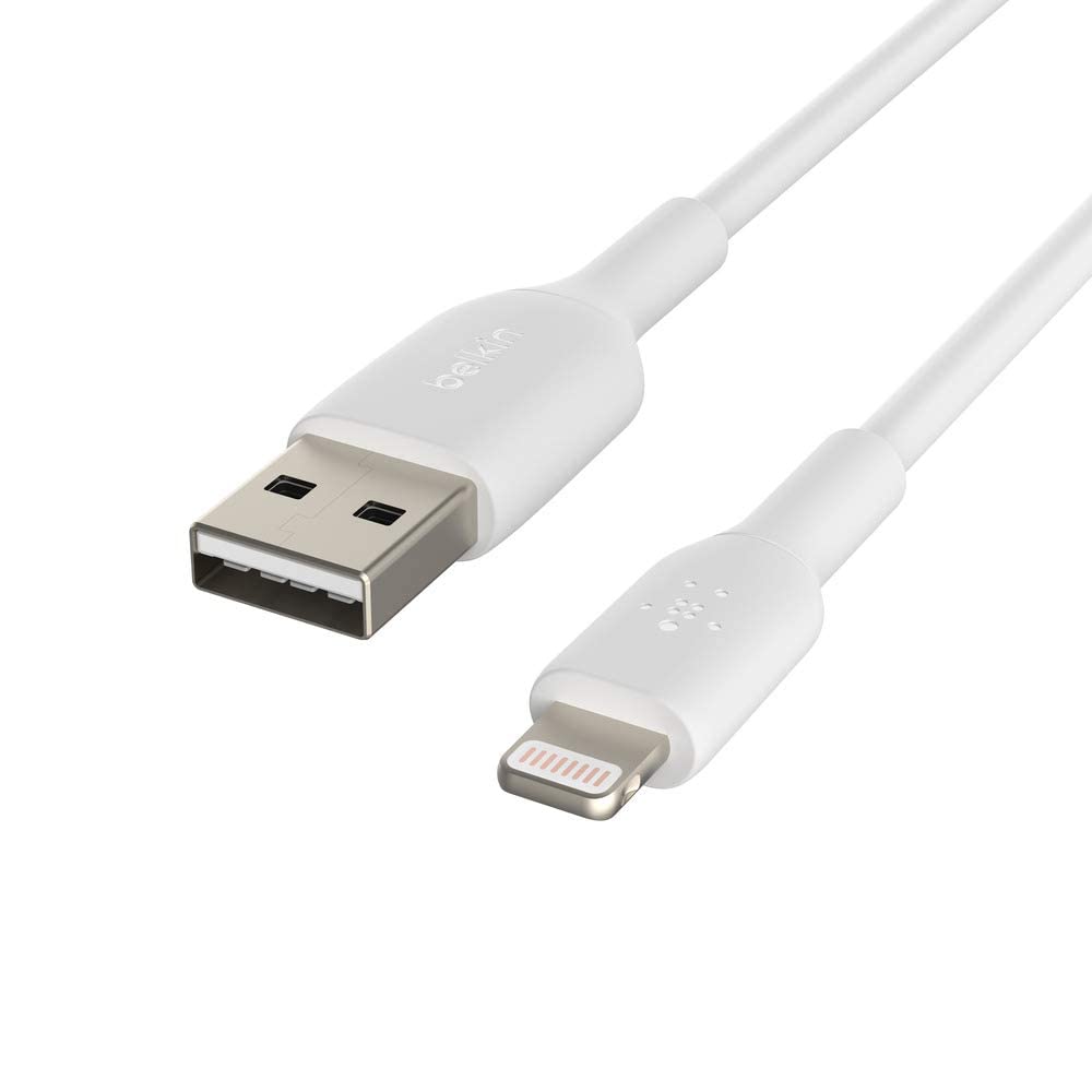 Belkin Apple Certified PVC Lightning to USB-A Charge and Sync Cable, 3.3 Feet / 1 Meters, White