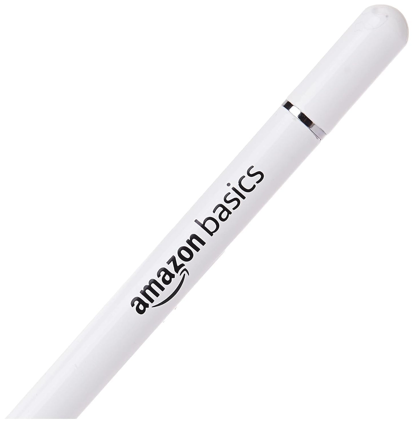 Amazon Basics Capacitive Stylus Pen for iOS and Android Touchscreen Devices, Fine Point Disc Tip, Lightweight Metal Body with Magnetic Cover, (White)