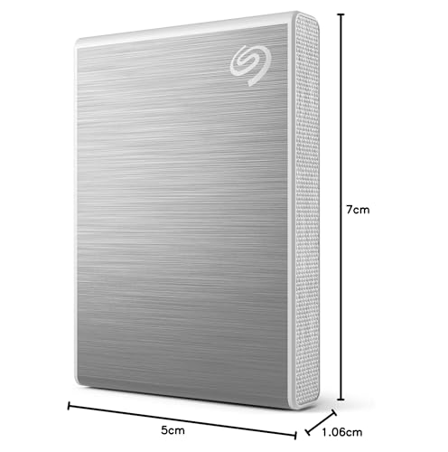Seagate One Touch 1TB External SSD up to 1030 Mb/s, for Windows and Mac, with Android App, 3 yr Data Recovery Services, Portable SSD, 6 Month Mylio Create and Dropbox Plan – Silver (STKG1000401)