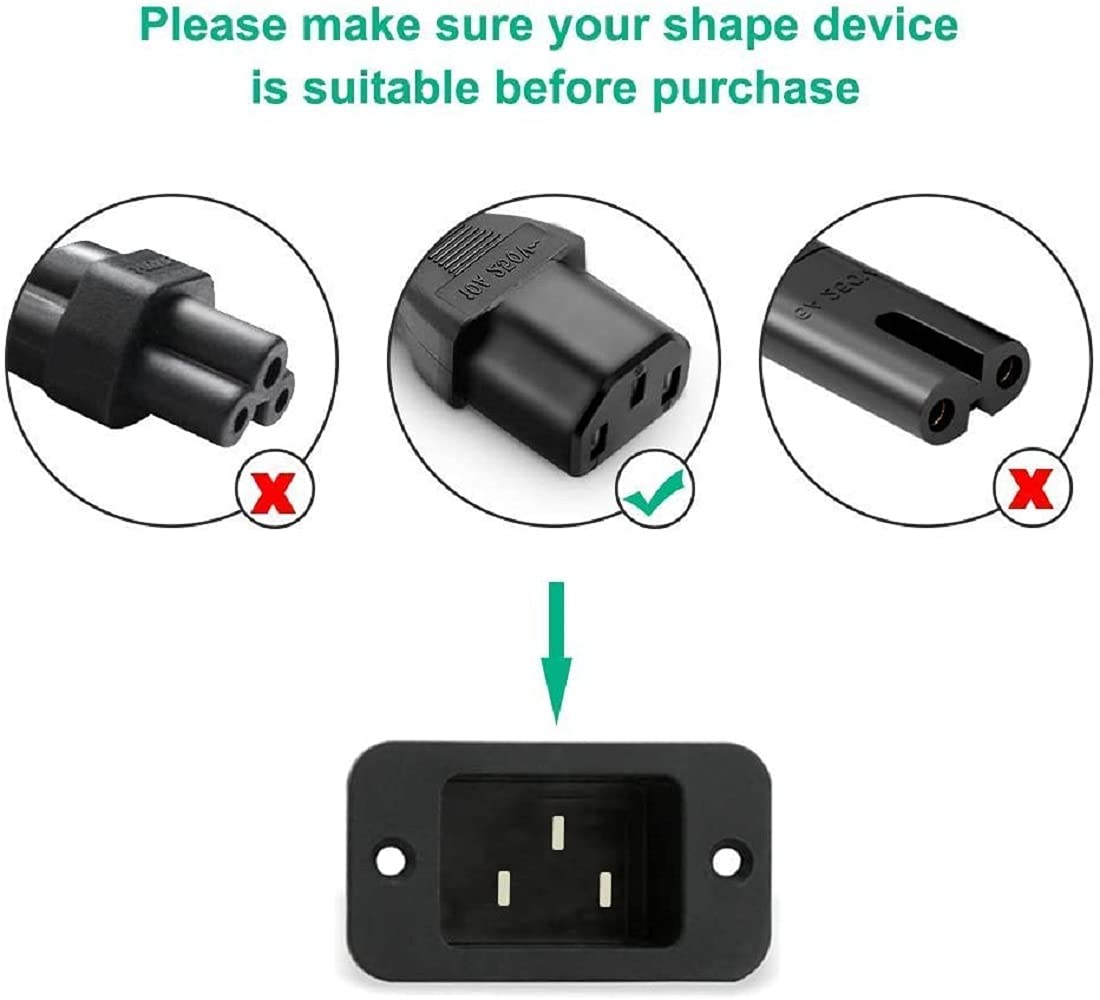 FEDUS Power Cord 1.8M Replacement Power Cable, India Plug IEC Computer Mains Power Cable Cord for Desktop 3 pin Power Cable for PC, Power Cable for Monitor SMPS and Printer, Power Supply, TV