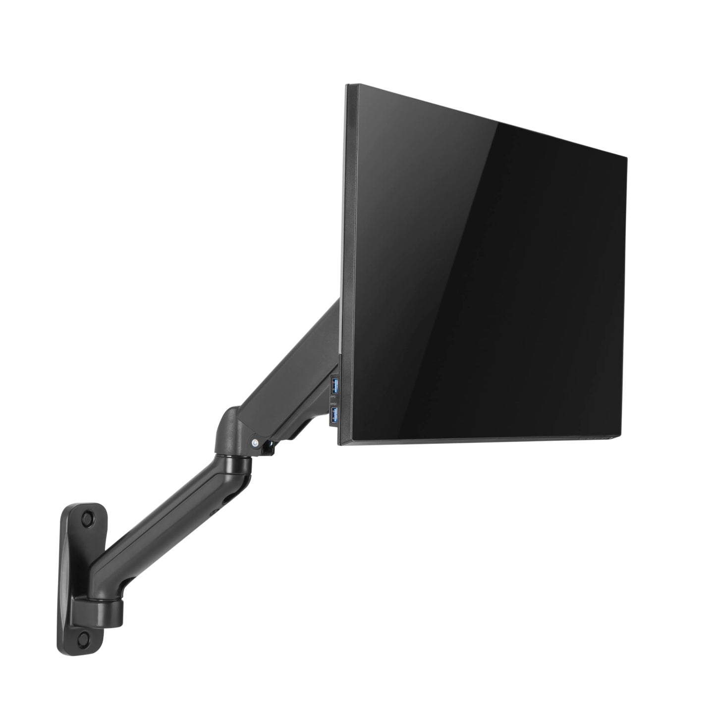 Jin Office Wall Mounted Monitor Stand for 13-32 Inch Monitors| 8Kg Weight Capacity| Gas Spring Monitor Stand for Wall | Adjustable Metal Wall Monitor Arm Mount | (Black)