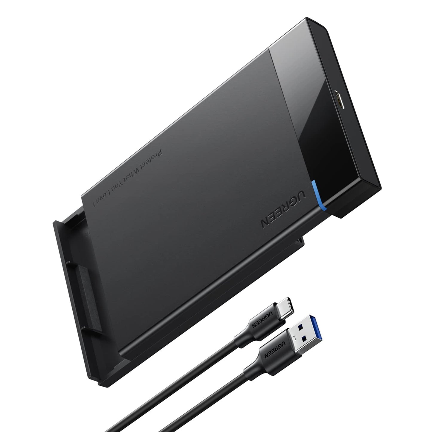 UGREEN 2.5" USB C to SATA III Hard Drive Enclosure 6Gbps Support UASP & Trim, External Adapter Compatible with WD Seagate Toshiba Hitachi PS4 Xbox Router