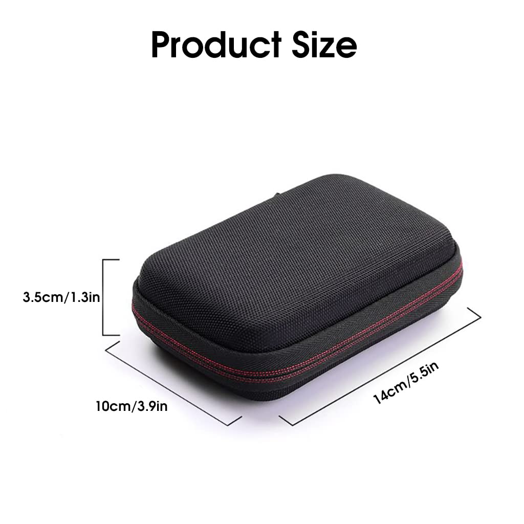 ZORBES Storage Bag For Samsung T7/T7 Touch Portable Ssd,Shockproof Travel Organizer Storage Case With Handstrap For Samsung T7/T7 Touch 500Gb 1Tb 2Tb Usb 3.2 External SSD (Only Bag),Black