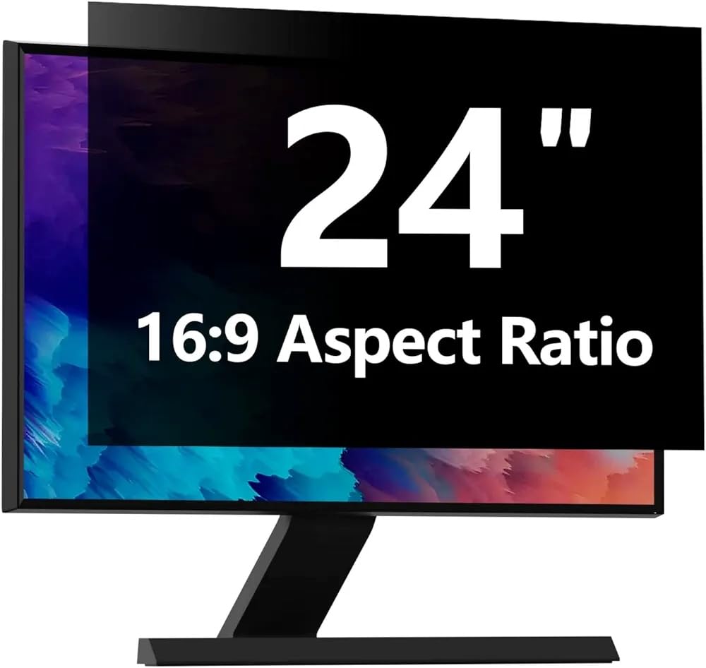 Lions Head 24 inch tv screen guard privancy filter +monitor privancy filter also screen size 24 inch - No Eye strain + Anti Blue Light + Anti Glare +No Dry Eyes +16.9 High Resolution Privacy screen Protector +Eurofins Lab Tested