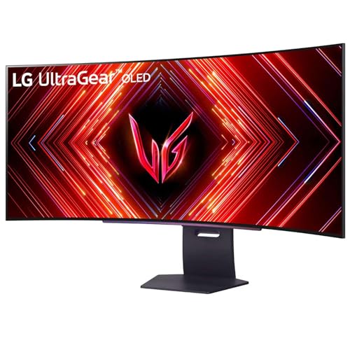LG 45 inch 21:9 Ultragear™ OLED WQHD 800R Curved Gaming Monitor (3440 x 1440) 240Hz, 0.03ms, G-Sync Compatible, AMD FreeSync™, HDR™ True Black400, 1.5M:1 Contrast Ratio, Tilt,Height,Swivel, 45GS95QE