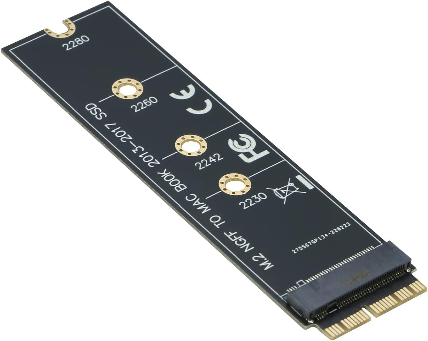 ETZIN M.2 NVMe SSD to 12+16Pin Upgrade Adapter for MacBook Air (2013-2017 Year) A1465 A1466 and Mac Pro (Late 2013-2015 Year) (EPL-404HS-Pack-of-2)