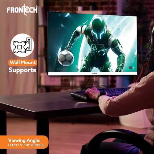 FRONTECH Ultima Series 24.5 Inch LED Monitor| Refresh Rate 100Hz, IPS Panel | Full HD 1080p, Bezel Less Design | HDMI & VGA Ports (MON-0087, White)