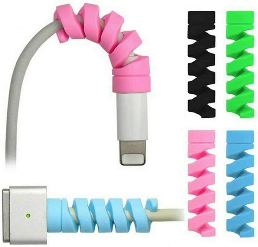STRIFF 25 Pieces Highly Flexible Silicone cable protectors, charger cable protector, charger protector, wire protector, cable protector, charging cable protector (colorful)