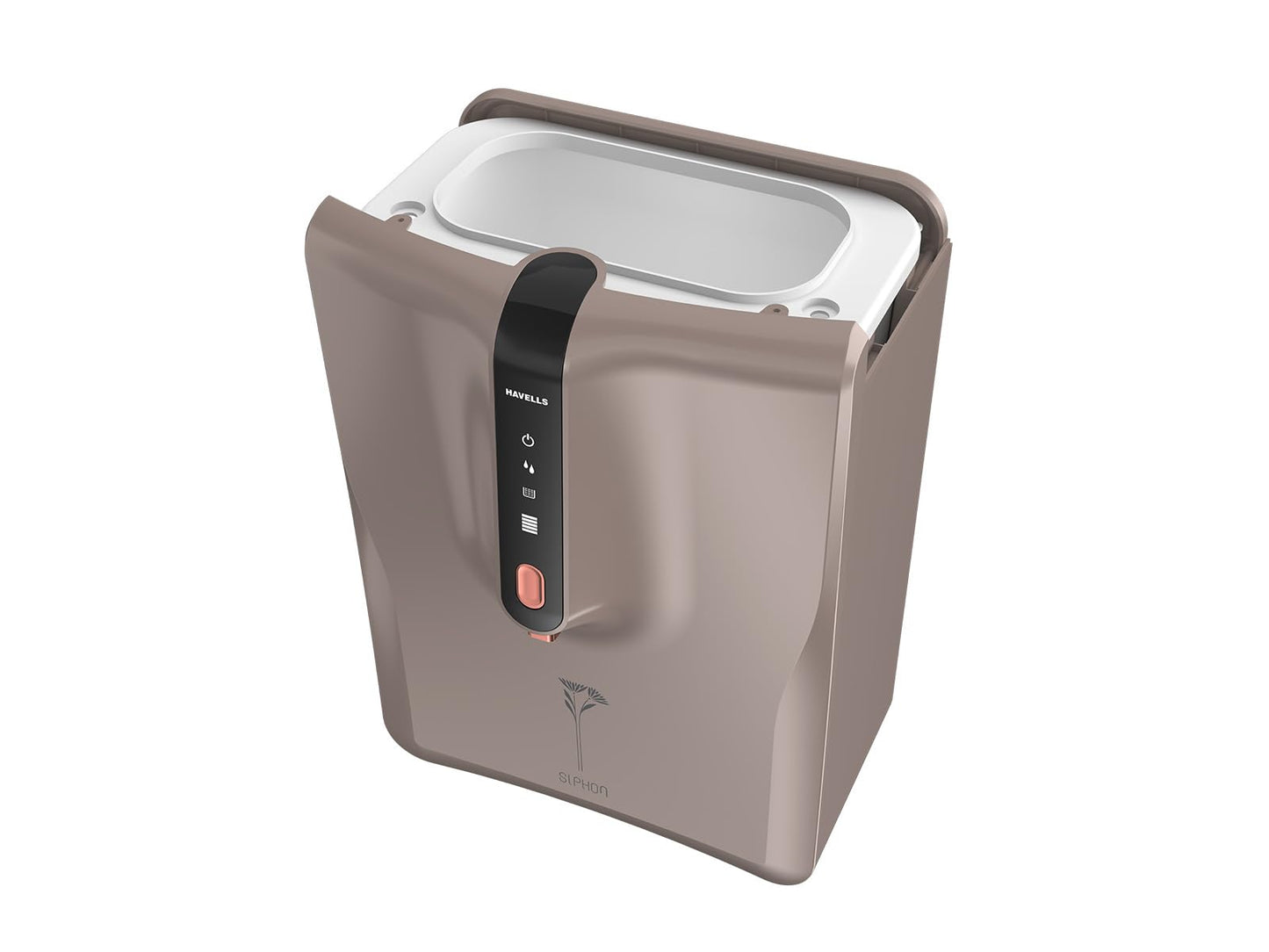 Havells Siphon Water Purifier (Grey & Copper), RO+UF, Copper+Zinc+Minerals, 5 Year Free Service, 7 Stage, 6.5L, Suitable for Borwell, Tanker & Municipal Water,Upto 2000 TDS, 33% Higher Water Recovery