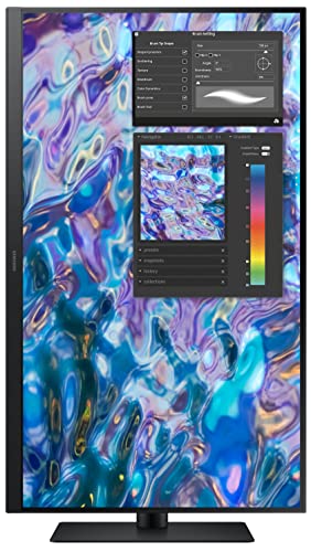 Samsung ViewFinity S6 Flat Monitor 27-Inch (68.5 cm) QHD (2,560 x 1,440 Resolution), IPS Panel, 5ms(GTG), 75 Hz, Display Port, HDMI, Headphone Jack, AMD FreeSync, HAS, Pivot (LS27B610EQWXXL, Black)