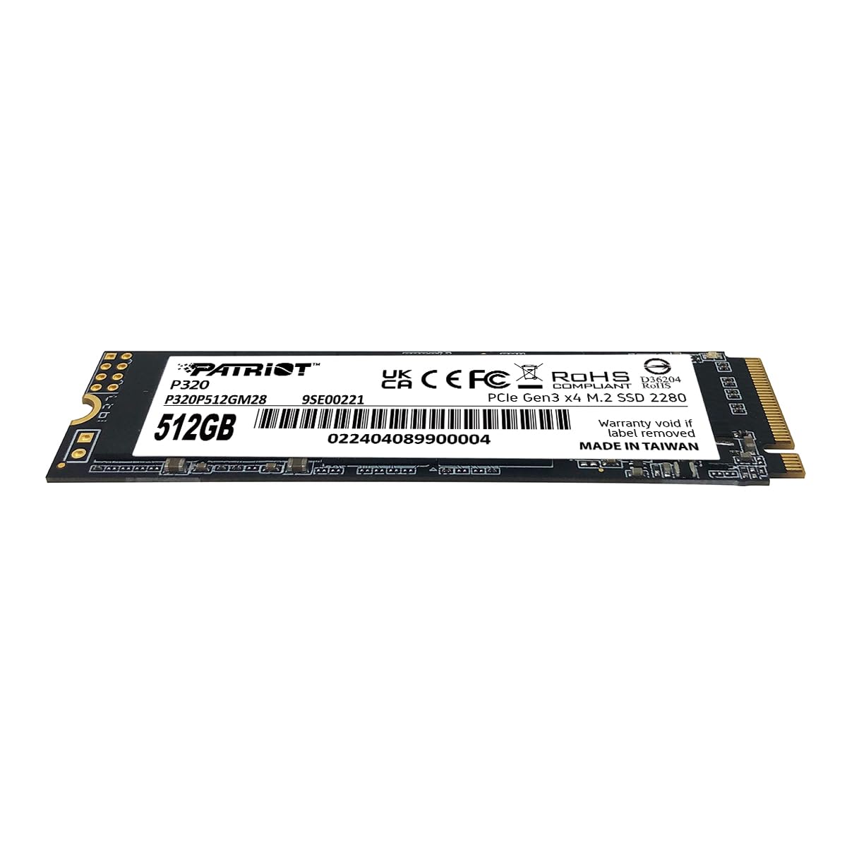 Patriot Memory P320 512GB Internal SSD NVMe PCIe Gen 3x4 M.2 2280 Solid State Drive P320P512GM28