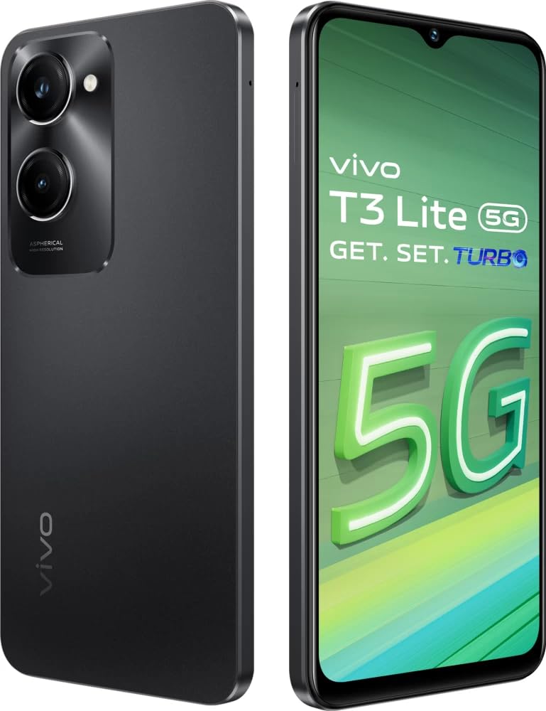 Vivo T3 Lite 5G Smartphone (Majestic Black, 4GB Ram 128GB Storage)